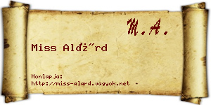 Miss Alárd névjegykártya
